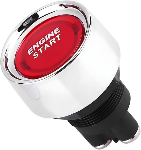 AICEL Car Push Button Starter Switch, Engine Ignition Button Start Switch for Car Truck Boat RV ATV, 12V 50A Engine Start Button Momentary Start Switch, Car Accessories Keyless Switch in Kuwait