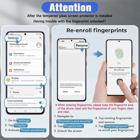 [عبوتان + 2] واقي شاشة Galaxy S22 Ultra مع واقي عدسة الكاميرا، [دعم فتح بصمة الإصبع] [صلابة 9H] [غطاء منحني ثلاثي الأبعاد] واقي شاشة لهاتف Samsung Galaxy S22 Ultra (6.8 بوصة) in Kuwait