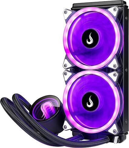 مبرد مياه لحالة الكمبيوتر - Rise Mode Gamer باللون الأسود، RGB، 240 ملم in Kuwait