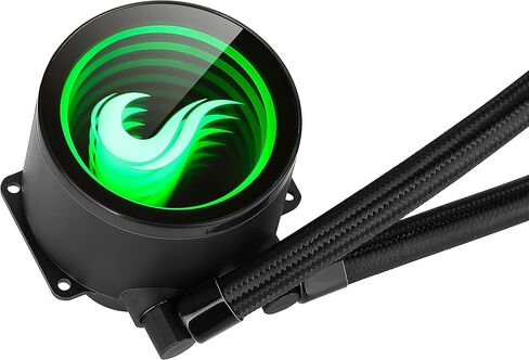 مبرد مياه لحالة الكمبيوتر - Rise Mode Gamer باللون الأسود، RGB، 240 ملم in Kuwait