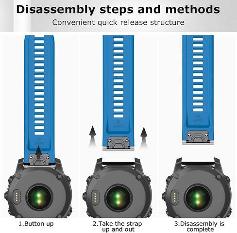 MYSNBKN متوافق مع سوار Garmin Fenix ​​7X Band، سوار ساعة من السيليكون الناعم 26 مم بديل لساعة Fenix ​​5X/Fenix ​​6X/Fenix ​​5X Plus/Fenix ​​6X Pro/Fenix ​​3/Fenix ​​3HR الذكية in Kuwait