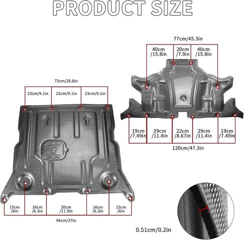 PSLER Skid Plate - Fit for Model Y 2020-2024 Under Engine Guard Cover Skid Plate Cover Heavy Duty Protection Front Skid Plate Rear Skid Plate in Saudi Arabia