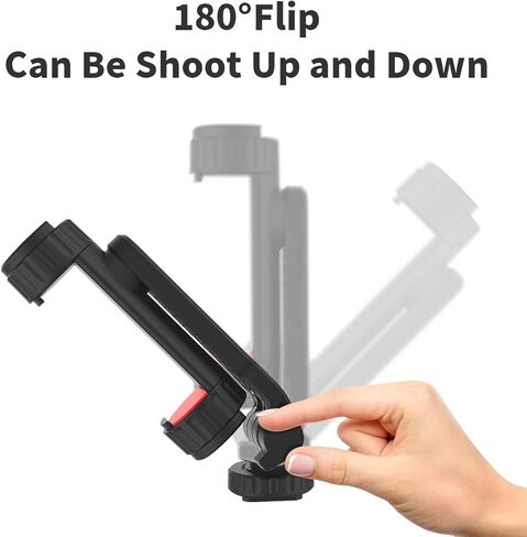 BGGCHEECA YU-E 【1PACK】Tripod Cell Phone Holder Mount Adapter 360°Rotates and 180°Tilts Adjustable Universal Compatible with iPhone, Samsung, Galaxy, Pixel,Galaxy Smartphone Stand Cold Shoe (1Pack) in Kuwait