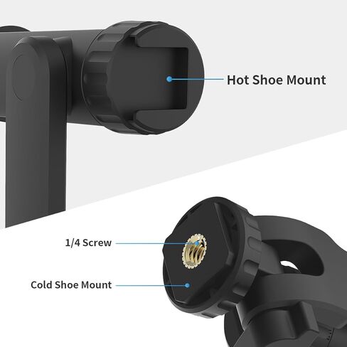 BGGCHEECA YU-E 【1PACK】Tripod Cell Phone Holder Mount Adapter 360°Rotates and 180°Tilts Adjustable Universal Compatible with iPhone, Samsung, Galaxy, Pixel,Galaxy Smartphone Stand Cold Shoe (1Pack) in Kuwait