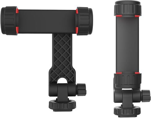 BGGCHEECA YU-E 【1PACK】Tripod Cell Phone Holder Mount Adapter 360°Rotates and 180°Tilts Adjustable Universal Compatible with iPhone, Samsung, Galaxy, Pixel,Galaxy Smartphone Stand Cold Shoe (1Pack) in Kuwait