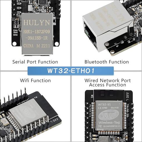 ESP32 Development Board,ESP32 Ethernet WT32-ETH01 Development Board, ESP32 Chip Module WiFi and BLE Dual-Mode Serial to WiFi Module 2.4GHz, Bluetooth Output Ethernet Converter in Kuwait