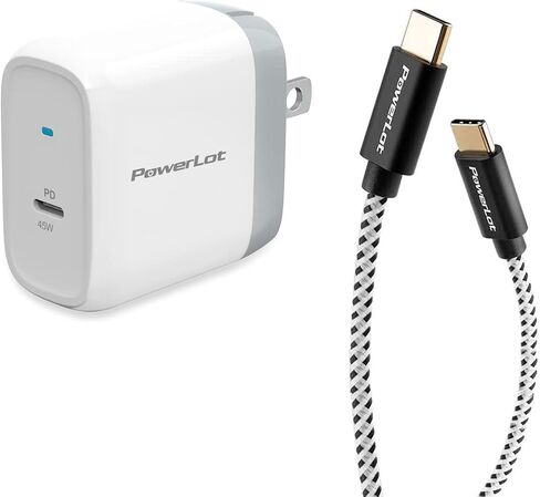 شاحن USB-C بقدرة 45 وات، شاحن PowerLot فائق السرعة وكابل 6 أقدام، شاحن S22 Ultra شاحن S21 Ultra بقدرة 45 وات، شاحن GaN USB C مع PD 3.0 PPS/AFC، لهاتف Galaxy S22، S21، Z Flip 5، Fold 5، iPhone 15، iPad، ماك بوك in Kuwait