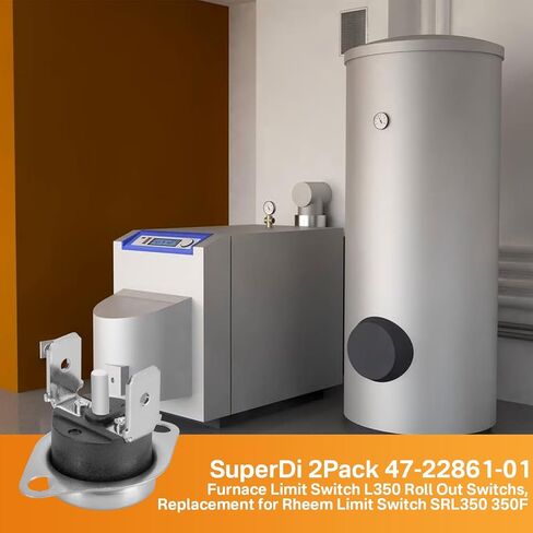 SuperDi 2Pack 47-22861-01 مفتاح حد الفرن L350، بديل لمفتاح حد Rheem SRL350 350F in Saudi Arabia