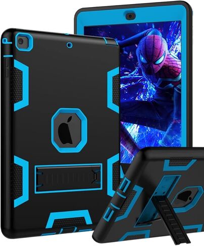 ibeacos Case for IPad Air First Generation Case, Three Layers of Plastic and Silicone Protection, IPad Air Heavy Shock Protection Case (Black and Blue) in Kuwait