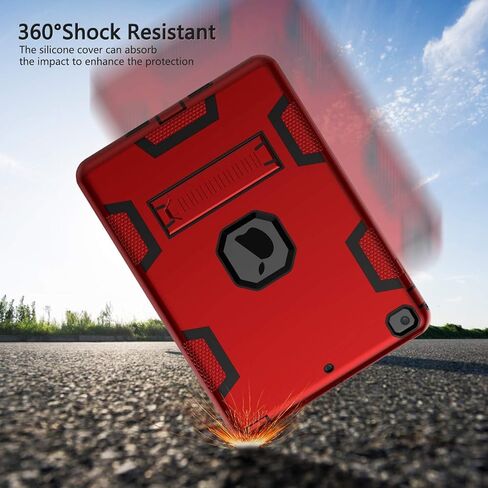 ibeacos Case for Ipad 5,3 in 1 PC and Soft Silicone Built-in Stand, Shock-Resistant and Rugged Protective Tablet Cover in Kuwait