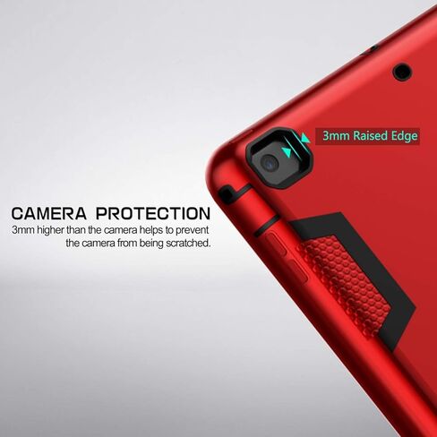 ibeacos Case for Ipad 5,3 in 1 PC and Soft Silicone Built-in Stand, Shock-Resistant and Rugged Protective Tablet Cover in Kuwait