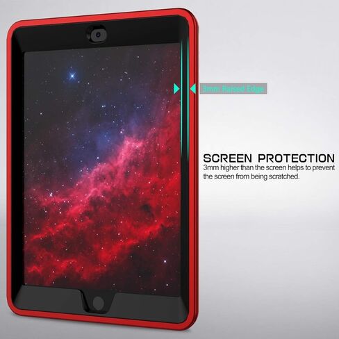 ibeacos Case for Ipad 5,3 in 1 PC and Soft Silicone Built-in Stand, Shock-Resistant and Rugged Protective Tablet Cover in Kuwait