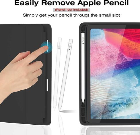 حافظة لجهاز iPad Air 3 2019 مع حامل قلم رصاص، غطاء خلفي ناعم للغاية من مادة TPU مع خاصية النوم/الاستيقاظ التلقائي، حافظة ذكية واقية لكامل الجسم لجهاز iPad Air الجيل الثالث 2019/iPad Pro 10.5 2017 (أزرق سماوي) in Kuwait