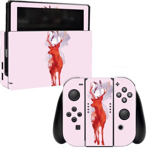MightySkins Skin Compatible with Nintendo Switch - Domestic Deer | Protective, Durable, and Unique Vinyl Decal wrap Cover | Easy to Apply, Remove, and Change Styles | Made in The USA in Kuwait