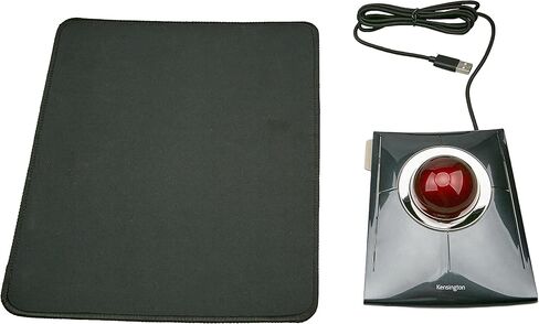 ITSPWR Bundle Containing Kensington K72327 SlimBlade Wired Trackball Mouse, Precise Movement, Ambidextrous Design, Works with Windows/Mac/Chrome OS Mouse Pad in Kuwait