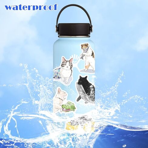 100 قطعة من ملصقات القطط، ملصقات لطيفة جمالية مقاومة للماء، ملصقات من الفينيل لزجاجة المياه، الكمبيوتر المحمول، الهاتف، ملصقات لوح التزلج للمراهقات بنات الأطفال والنساء in Kuwait