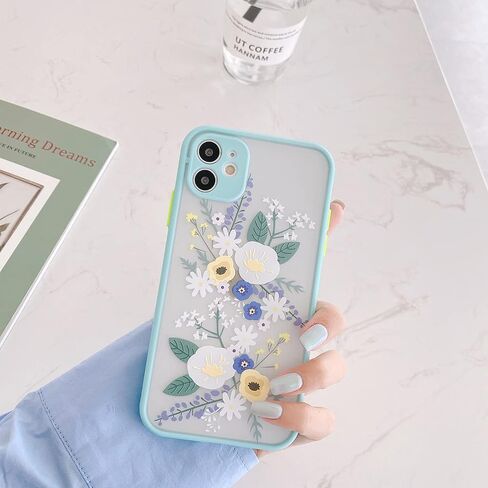 جراب متوافق مع هاتف iPhone 11 من Ownest لهاتف iPhone 11 مصنوع من مادة البولي كربونات الشفافة ذات الظهر الزهري للفتيات والنساء وحافظة نحيفة من السيليكون الواقي من مادة TPU الناعمة لهاتف iPhone 11 - أرجواني in Saudi Arabia