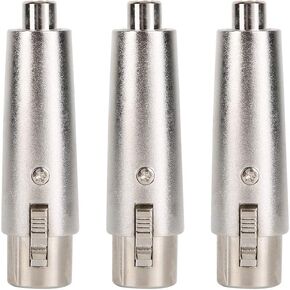 3pcs RCA Female to 3-Pins XLR Female Jack Plug, Audio Connector Conversion Adapter, Zinc Alloy Audio Connector Conversion Adapter,RCA Female to 3-Pins XLR Female Adapter in Kuwait