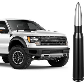 5.4" Car Bullet Antenna for Ford F Series F150 F250 F350 GMC Sierra Jeep Patriot 2007-2017 Chevy Silverado Dodge RAM 1500 2500 3500 Heavy Duty Vehicle Pickup Trucks Accessories(Black)