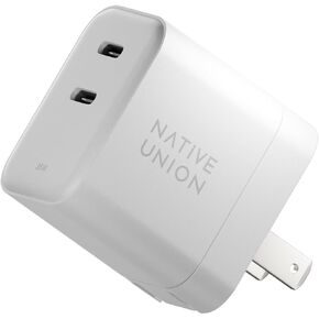شاحن Native Union Fast GaN PD 35W - شاحن USB-C فائق الصغر مع توصيل طاقة يصل إلى 35W - لأجهزة MacBook Air وiPad وiPhone والمزيد (أبيض)