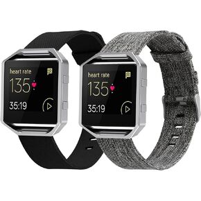 Fit for Fitbit Blaze Bands Women Men, Woven Nylon Bands Canvas Quick Release Replacement Watch Band Wristbands Accessory Straps Bracelet Fit for Fitbit Blaze Smartwatch in Kuwait