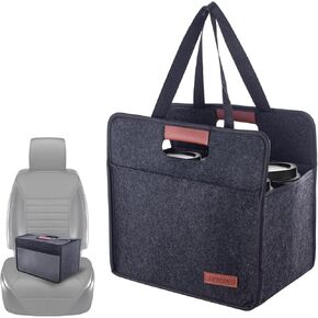 حامل اكواب محمول مع 2 حامل اكواب من فويجو، حامل مشروبات معزول قابل لاعادة الاستخدام مع مقابض، حامل اكواب قهوة قابل للطي للمشروبات الساخنة والباردة (زجاجتين، رمادي داكن) in Kuwait