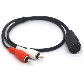 7 Pin Din Female to 2 RCA Male Audio Cable for Bang & Olufsen, Naim, Quad.Stereo Systems (1 Meter) in Kuwait