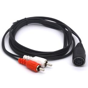 كابل GLHONG 7 Pin DIN إلى RCA، قابس أنثى MIDI 7-Pin إلى 2 RCA ذكر سلك محول الصوت لأنظمة Bang & Olufsen، Naim، Quad.Stereo (50 سم) in Kuwait