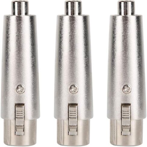 3pcs RCA Female to 3-Pins XLR Female Jack Plug, Audio Connector Conversion Adapter, Zinc Alloy Audio Connector Conversion Adapter,RCA Female to 3-Pins XLR Female Adapter in Kuwait