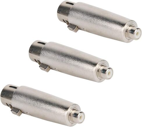 3pcs RCA Female to 3-Pins XLR Female Jack Plug, Audio Connector Conversion Adapter, Zinc Alloy Audio Connector Conversion Adapter,RCA Female to 3-Pins XLR Female Adapter in Kuwait
