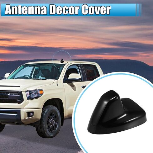 X AUTOHAUX Car Shark Fin Shape Antenna Roof Aerial Cover Trim Exterior Decoration Black for Toyota Tundra 2014-2021 in Saudi Arabia