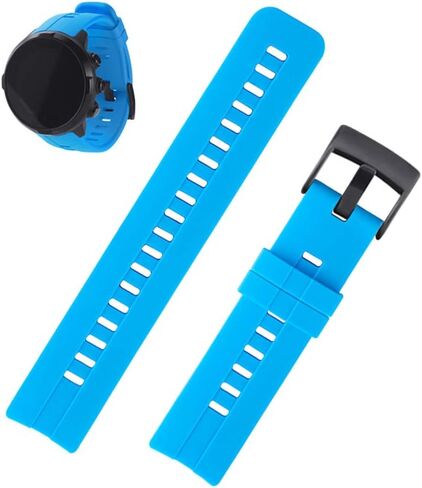 أحزمة ساعة SENCATO متوافقة مع Suunto Spartan Sport HR، حزام معصم بديل مطاطي ناعم كلاسيكي لسوار الساعة الذكية Suunto Spartan Sport HR (أزرق) in Kuwait