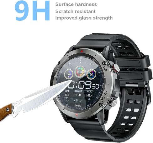 Aemus Compatible for PASONOMI NX9 1.39" Military Smart Watch Screen Protector (3 Pack) 9H Tempered Glass Film, Compatible for Galaxy Watch5 Pro 45mm in Saudi Arabia