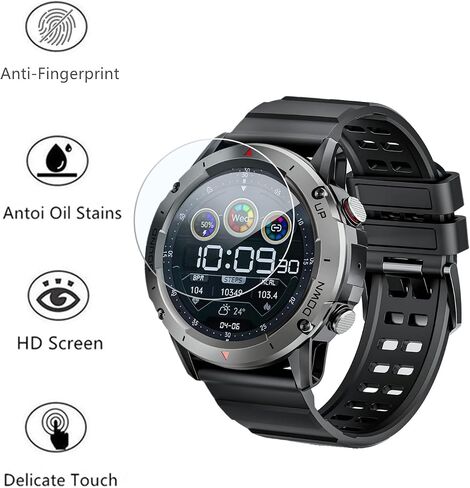 Aemus Compatible for PASONOMI NX9 1.39" Military Smart Watch Screen Protector (3 Pack) 9H Tempered Glass Film, Compatible for Galaxy Watch5 Pro 45mm in Saudi Arabia