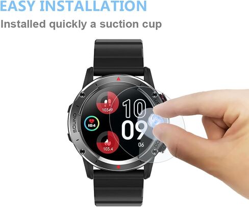 Aemus Compatible for PASONOMI NX9 1.39" Military Smart Watch Screen Protector (3 Pack) 9H Tempered Glass Film, Compatible for Galaxy Watch5 Pro 45mm in Saudi Arabia