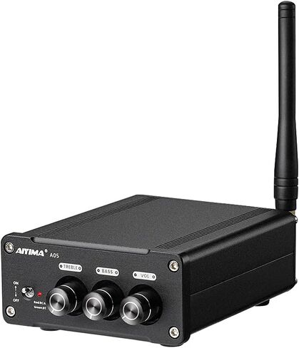 AIYIMA A05 TPA3221 مضخم الطاقة 100 وات + 100 وات بلوتوث QCC3034 APTX 2.0CH Mini HiFi Stereo Class D Power AMP Treble Bass قابل للتعديل لمكبر الصوت السلبي in Kuwait