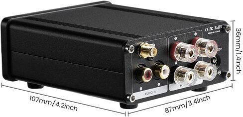 AIYIMA A05 TPA3221 مضخم الطاقة 100 وات + 100 وات بلوتوث QCC3034 APTX 2.0CH Mini HiFi Stereo Class D Power AMP Treble Bass قابل للتعديل لمكبر الصوت السلبي in Kuwait