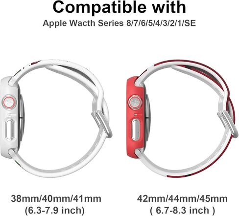 [1+1] Pack Compatible for Apple Watch Band with Case for Apple Watch Series 44mm 6/5/4/SE, Floral Printed Pattern Replacement Strap + Protective Case with Screen Protector for iWatch Accessories in Saudi Arabia