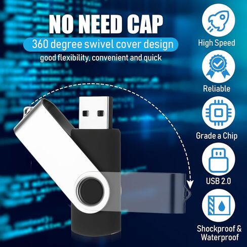 Kanayu 100 Pack USB Flash Drives Bulk 2.0 USB Thumb Drives Memory Jump Drive with LED Light Portable Keychain Flash Drive for Data Storage Pc Computer Laptop Office School (16GB) in Saudi Arabia