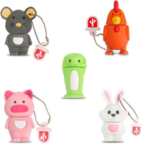Leizhan 5 x 8GB Cute Music USB Flash Drive, Accordion*2/Saxophone/Piano/Notes Shape Musical Instruments Thumb Drive Memory Stick Drive Pendrive Gift for Kids, Teacher, Friends in Saudi Arabia