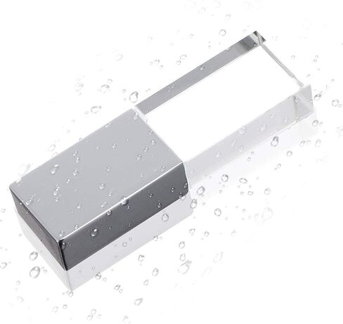 HONGPAS جديد كريستال شفاف مستطيل محرك فلاش USB أصلي 3.0 LED إضاءة ذاكرة عصا عيد ميلاد هدية الزفاف، فضي (16 جيجابايت) in Saudi Arabia