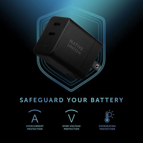 شاحن Native Union Fast GaN PD 35W - شاحن USB-C فائق الصغر مع توصيل طاقة يصل إلى 35W - لأجهزة MacBook Air وiPad وiPhone والمزيد (أبيض) in Saudi Arabia