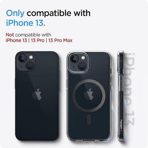 Spigen Ultra Hybrid Mag (MagFit) Compatible with MagSafe Designed for iPhone 13 Case (2020) - Carbon Fiber in Saudi Arabia