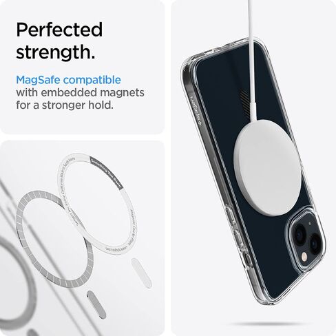 Spigen Ultra Hybrid Mag (MagFit) Compatible with MagSafe Designed for iPhone 13 Case (2020) - Carbon Fiber in Saudi Arabia