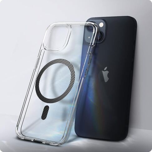 Spigen Ultra Hybrid Mag (MagFit) Compatible with MagSafe Designed for iPhone 13 Case (2020) - Carbon Fiber in Saudi Arabia