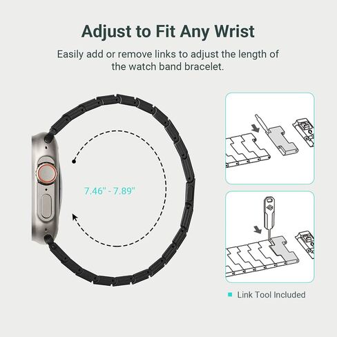 PITAKA Apple Watch Band متوافق مع Apple Watch Ultra/Ultra/9/8/7/6/SE/5/4/3/2/1، حزام Apple Watch Ultra قابل للتعديل، سوار ساعة Apple 100% من ألياف الكربون in Kuwait