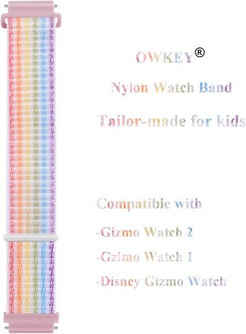 OWKEY Kids Band Replacement Compatible with Gizmo Watch 3 2 1/ Gabb Watch 3 2 1, Breathable Hook & Loop Nylon Watch Bands with 20mm Quick Release Pins in Saudi Arabia