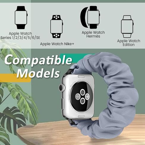 3 عبوات من Tiptops متوافقة مع أساور Apple Watch Bands Scrunchies 38 مم 40 مم 41 مم 42 مم 44 مم 45 مم أساور معصم قماشية مطبوعة بنمط قماش نسائي شريط مطاطي لسلسلة iWatch 8/7/6/5/4/3/2/1/SE in Kuwait