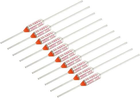 uxcell 250V 10A 133 Celsius Circuit Cut-off Temperature Thermal Fuse 10 Pcs in Saudi Arabia