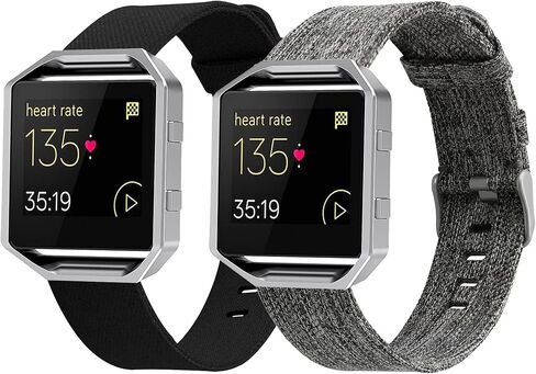 Fit for Fitbit Blaze Bands Women Men, Woven Nylon Bands Canvas Quick Release Replacement Watch Band Wristbands Accessory Straps Bracelet Fit for Fitbit Blaze Smartwatch in Saudi Arabia